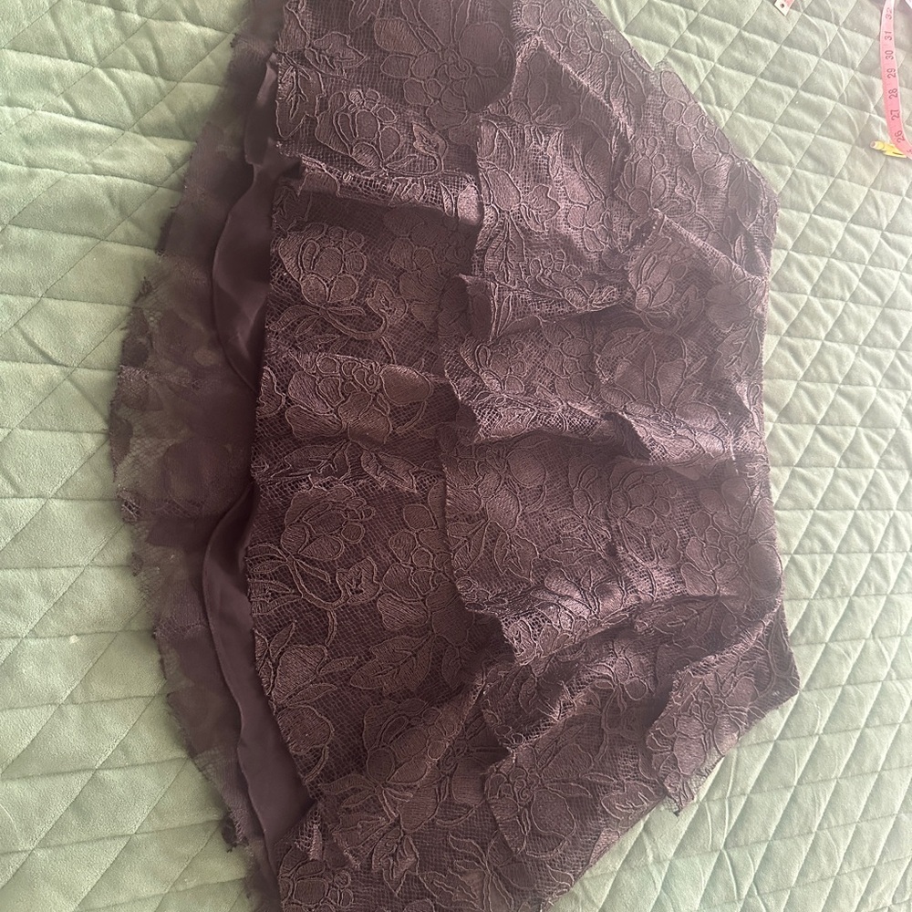 Sachin + Babi Black Tiered Lace Strapless Top - Picture 4 of 7